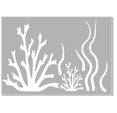 Seaweed,coral stencil   ,Australian made